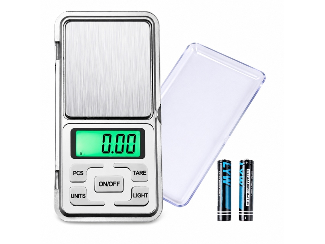 Balança Digital De Bolso 0,01-500g, Joias Alta Precisão Com Tara, Aço Inoxidável