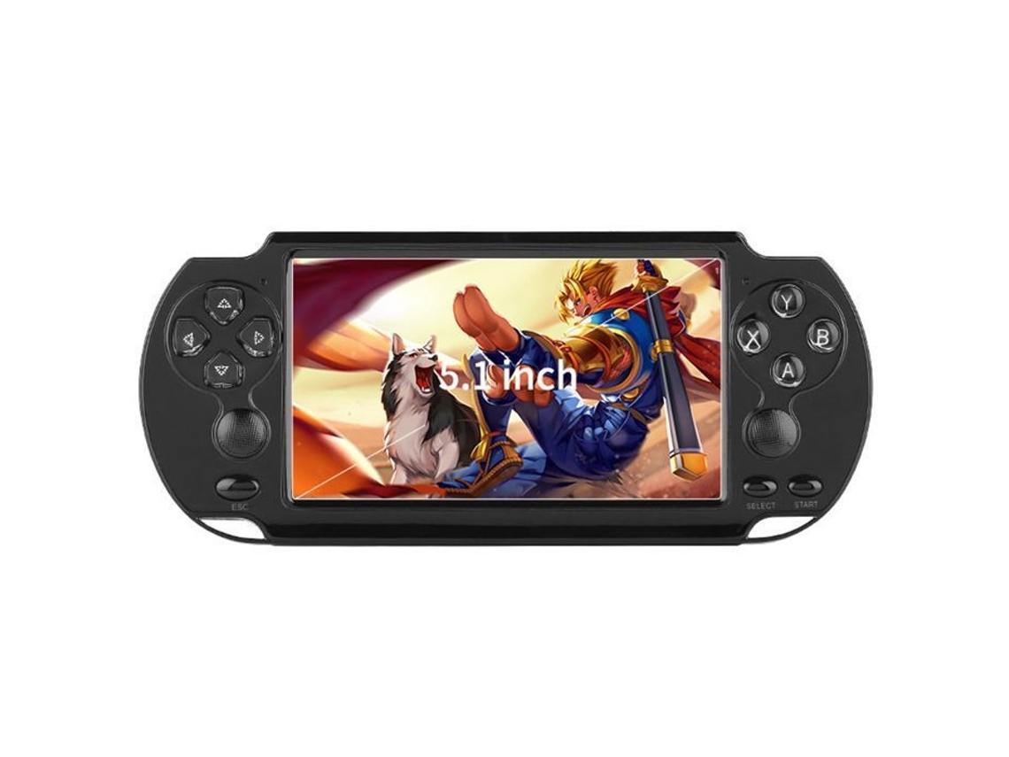 Console de jogos portátil Innovtec Brilvibera TD® de 5,1 polegadas com dois joysticks e grande memória de 8 GB.