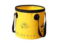 Balde dobrável, recipiente de água dobrável, portátil para camping, 10L, amarelo B amarelo 20L