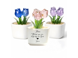 Tulipe En Verre Com Mensagem Personalizada,