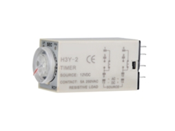 Relé de tempo H3Y2 com retardo de acionamento, 8 pinos, 12VDC, 3s S/MARCA
