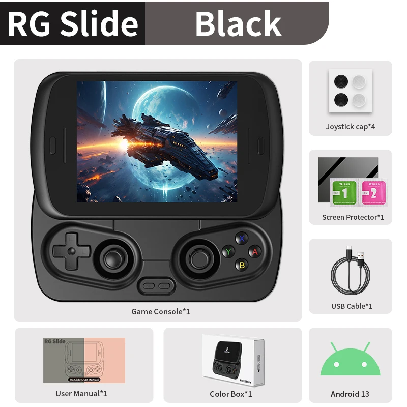 Consola de Jogos Rg Slide com Ecrã Ltps de 4,7" e Suporte Wi fi MDUG (jogos 4k)