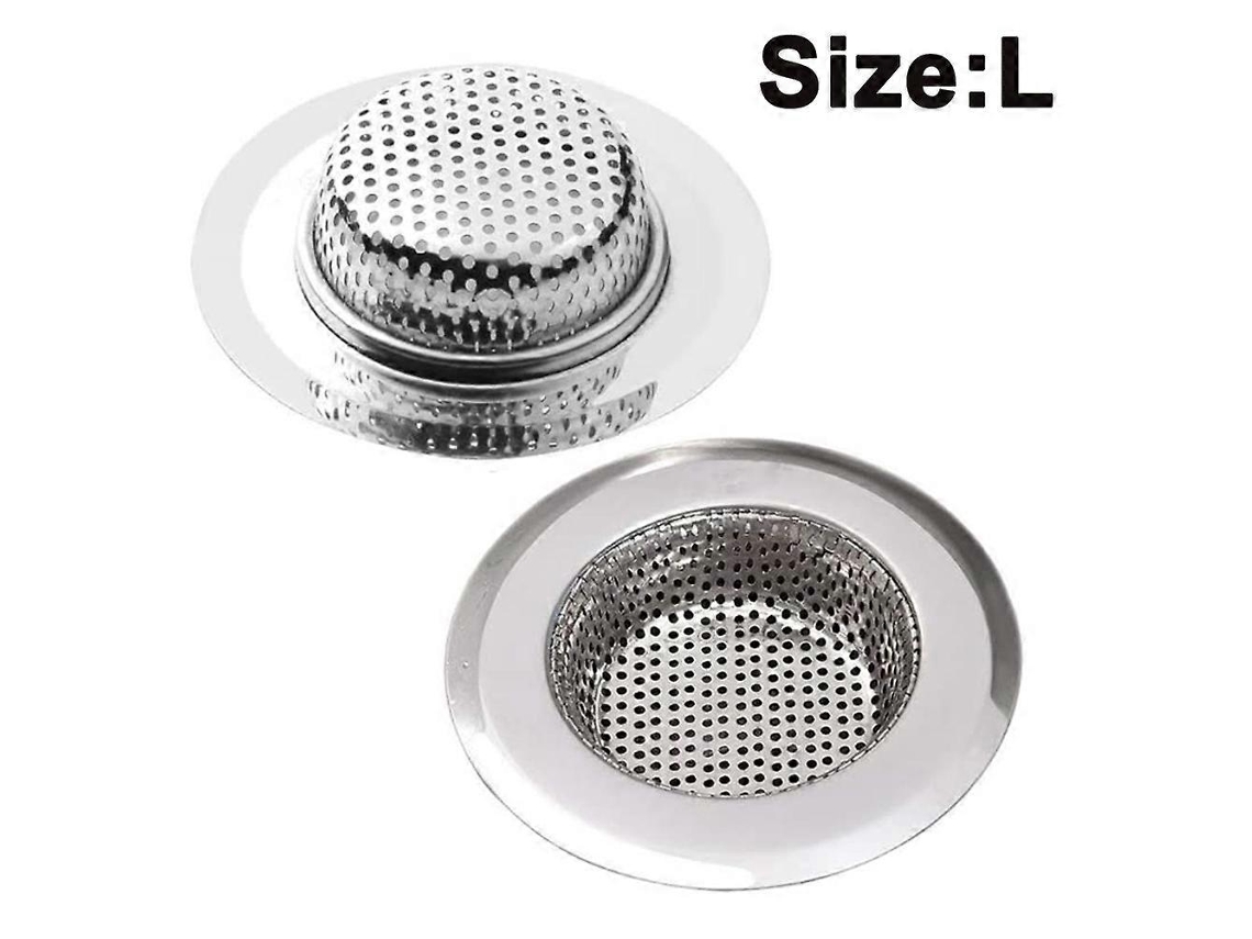 Set de 2 Coladores de Desagüe de Acero Inoxidable, Tamaños Diferentes para Cocina, Baño Y Lavabo Universal Grande