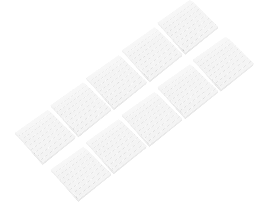 10 Peças Blocos-notas Adhésifs Carrés Em Papel Kraft Blanc Linhas Transversais, 10 Cadernetas Para Prêmio De