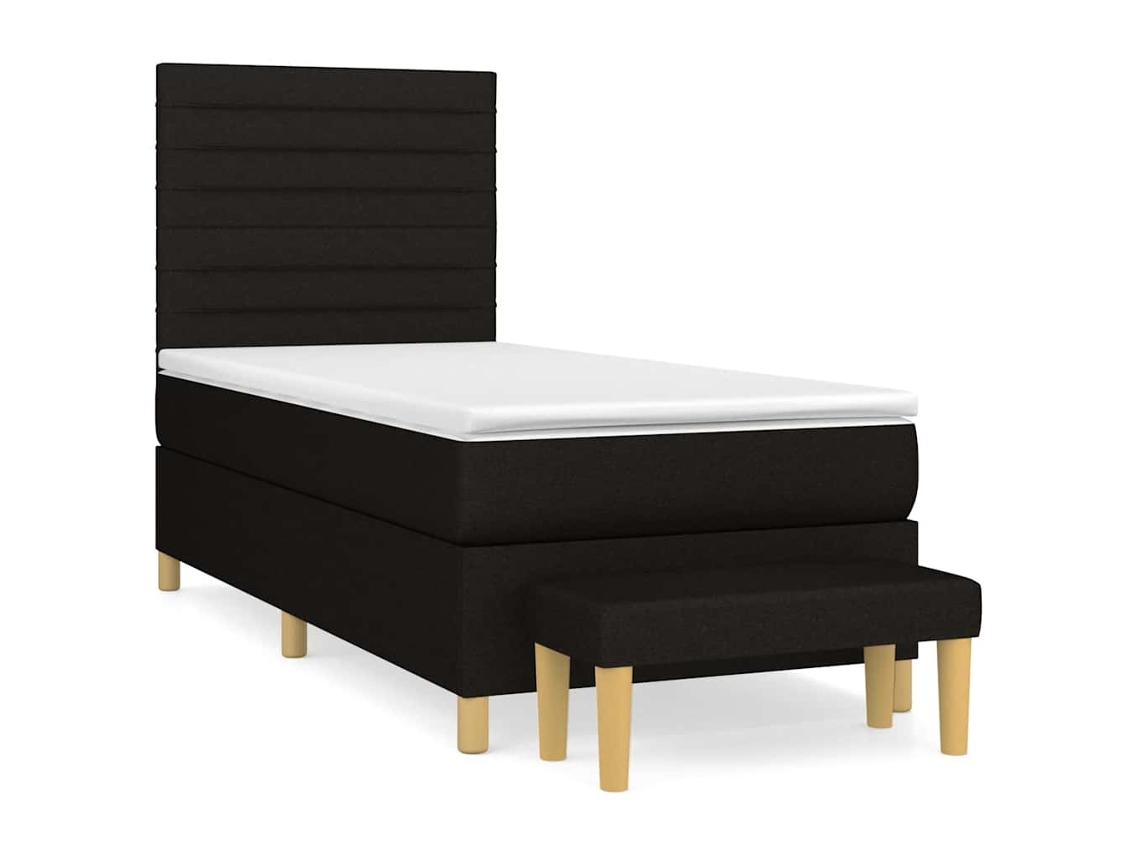 Box Spring Bed, Box Spring Beds Vidaxl Preto Tecido (90 X 190 Cm)