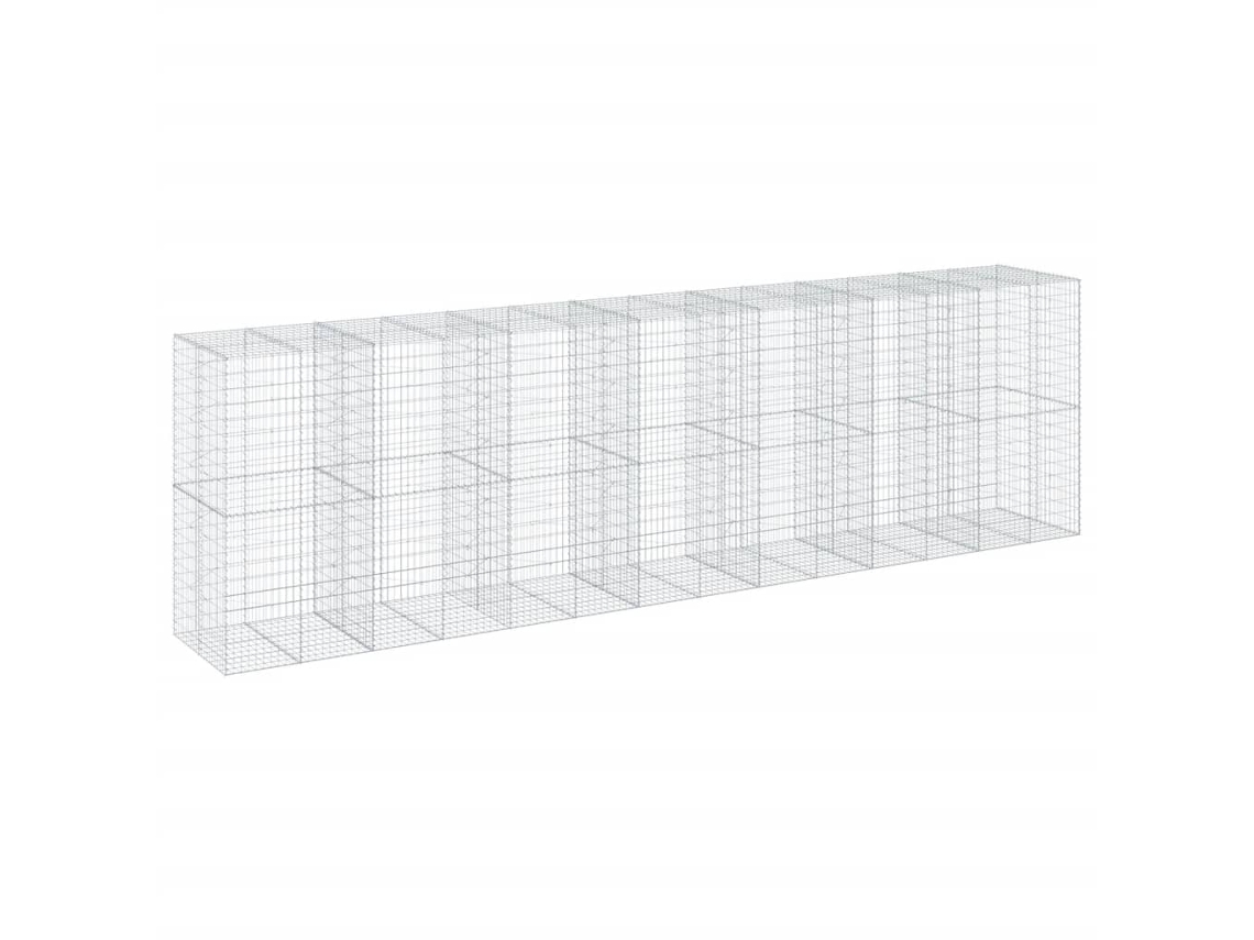 Gabion Basket, Gabion Baskets Vidaxl Prateado Ferro (700 X 100 X 200 Cm)