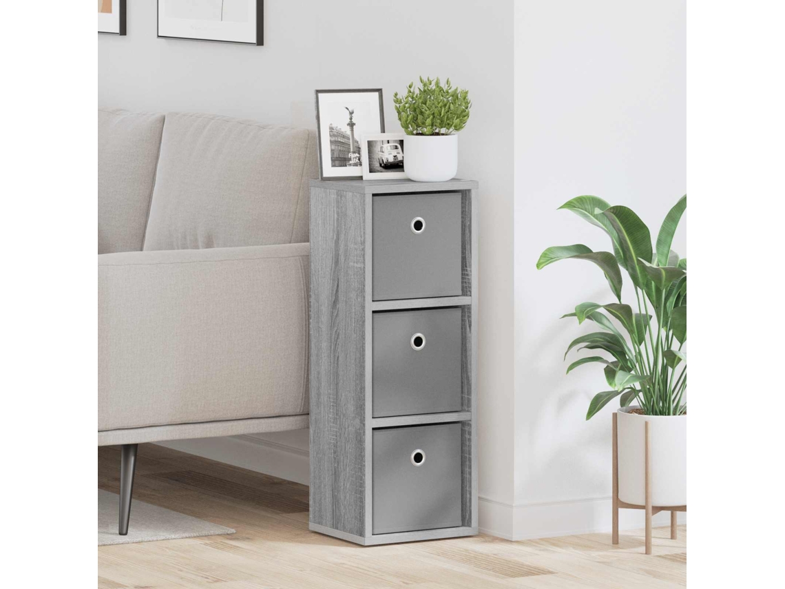 Vidaxl Buffet Com Gaveta Cinza Sonoma 25,5 X 22 X 69,5 Cm