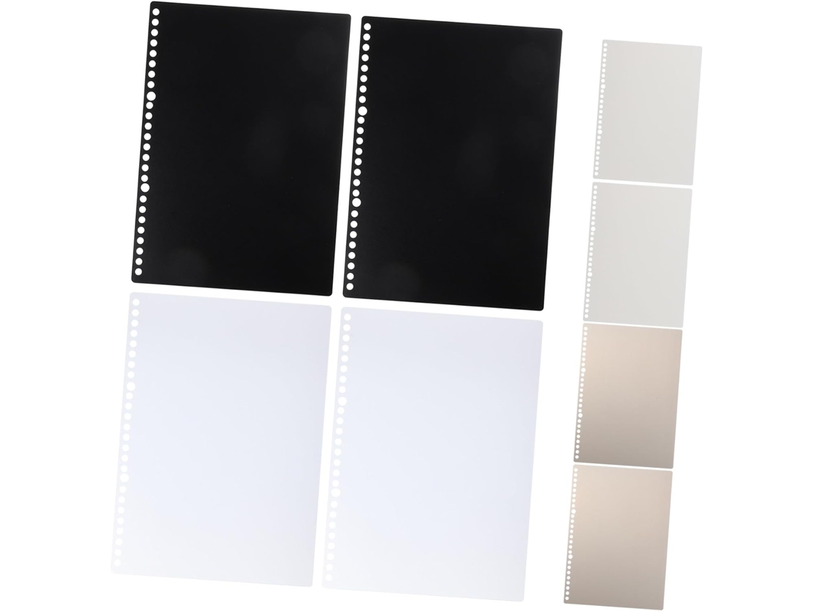 Divisórias de papel transparente genéricas para arquivos com 8 folhas, ideais para escola e mesa, facilitam a organização.