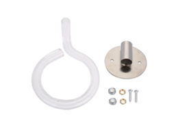 Suporte Para Secador De Cabelo De Aço Inox E Acrílico Sem Sução Para Mãos Livres 02