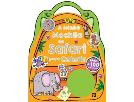 Livro A Minha Mochila de Safari para Colorir de Stuart Lynch e Ellie Fahy
