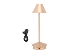2026 lâmpada de Mesa Sem Fio Moderna de Ferro Arte Led Portátil 3 Cores Regulável com Controle Táctil Ouro Rosa