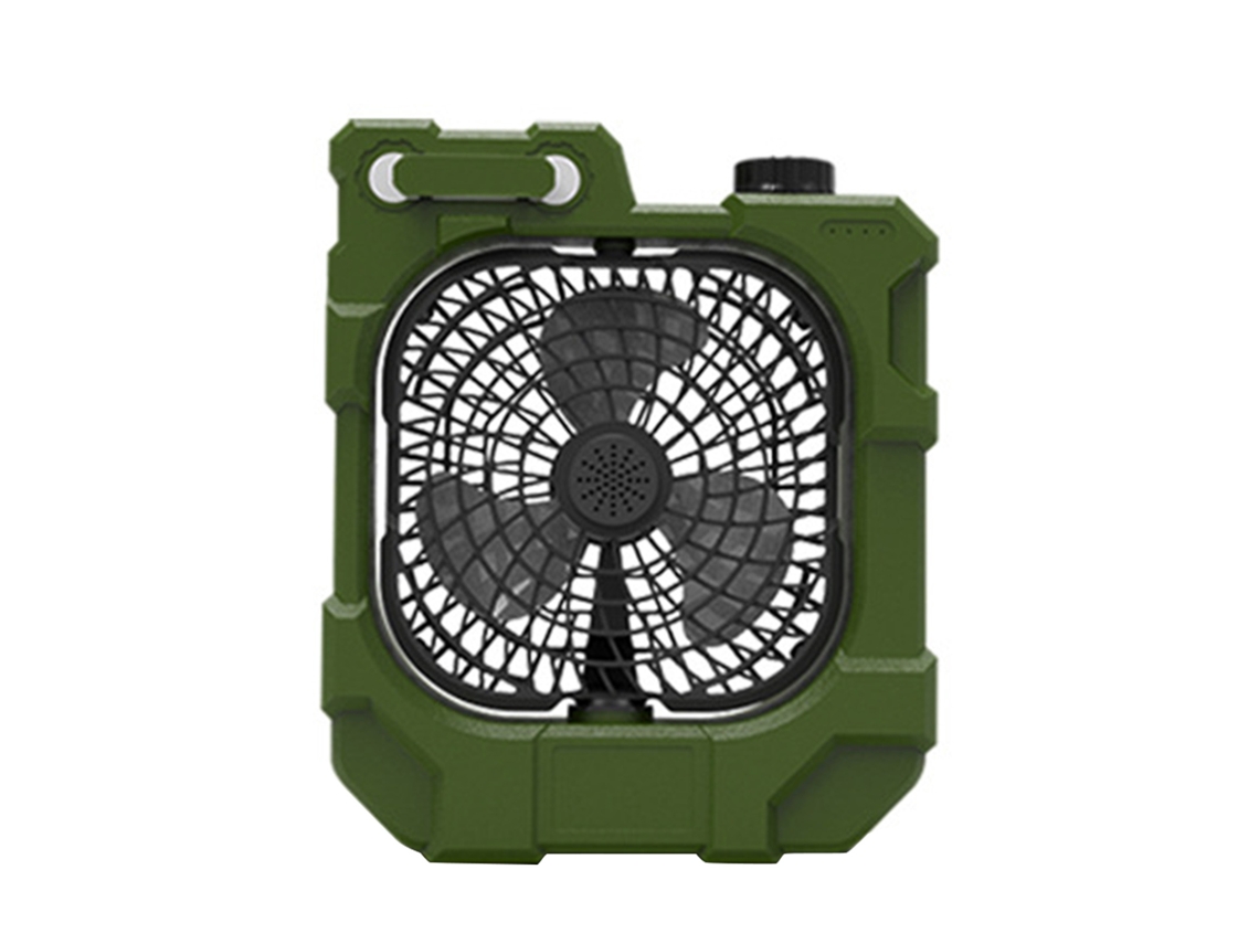 Ventilador de Camping com Luz Portátil Recarregável Silencioso