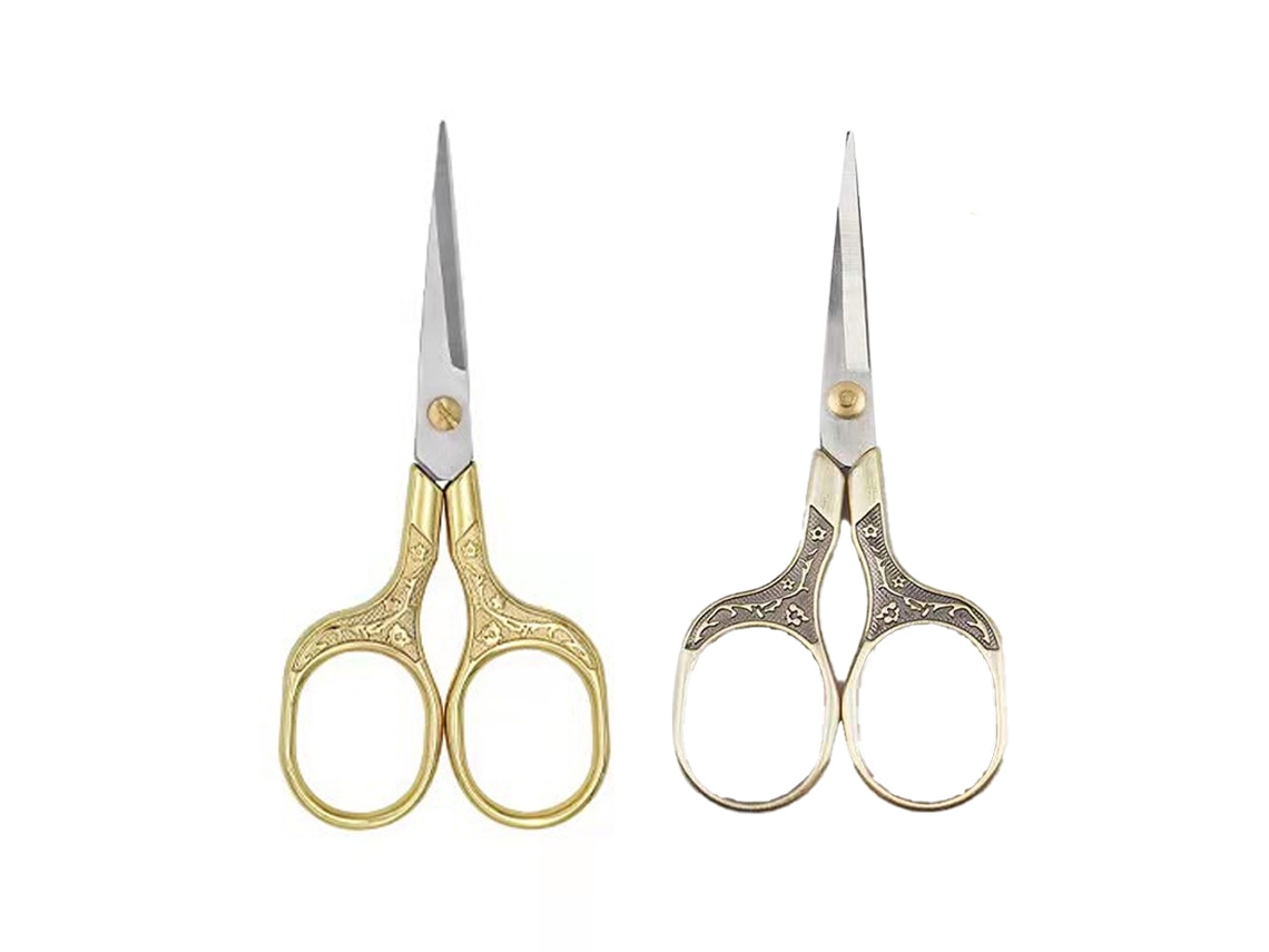 Tesoura Pequena de Precisão Vintage 2 Peças para Aparar Cabelo Barba para Bordado Artesanato e Uso Diário JEDBESETZT