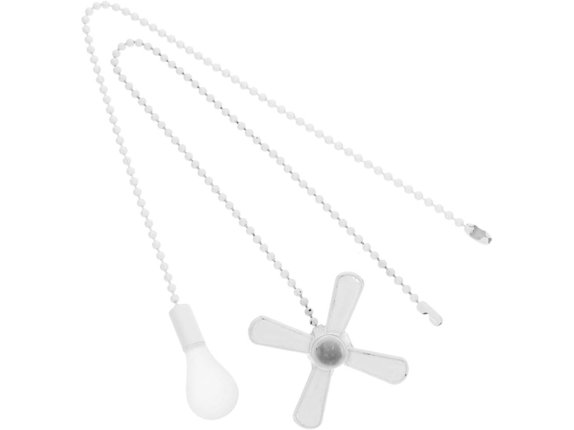 Corrente Decorativa Branca Para Ventilador De Teto (2 Peças)