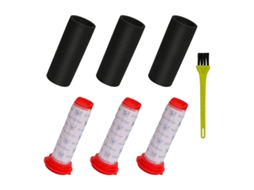 Kit de filtro de substituição para atleta, 3 filtros principais de vara, 3 filtros de espuma para aspirador de pó sem fio