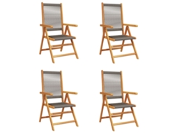 Reclining Folding Chair, Reclining Folding Chairs Vidaxl Cinzeto Madeira (n/a)