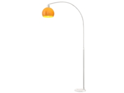 Abajur de Piso da Sala, Abajur de Pé, Abajur Minimalista com Poste Alto e Interruptor de Pé, 26x90x180cm, Laranja Ge
