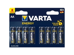 Pacote de 8 Pilhas Alcalinas VARTA Energy Aa Lr06 1,5V