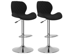 Bar Stool, Bar Stools Vidaxl Preto Veludo (n/a)