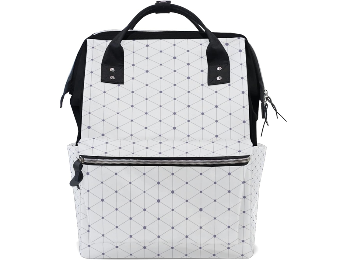 Sacolas De Compras Reutilizáveis White Wave Point, Resistentes E Leves, Ideais Mulheres E Meninas.