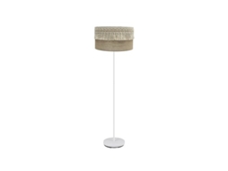 Foot Salon Ekaterina 1Xe27 Branco/Bolsa 164X40X40 Cm com Guarnições FABRILAMP