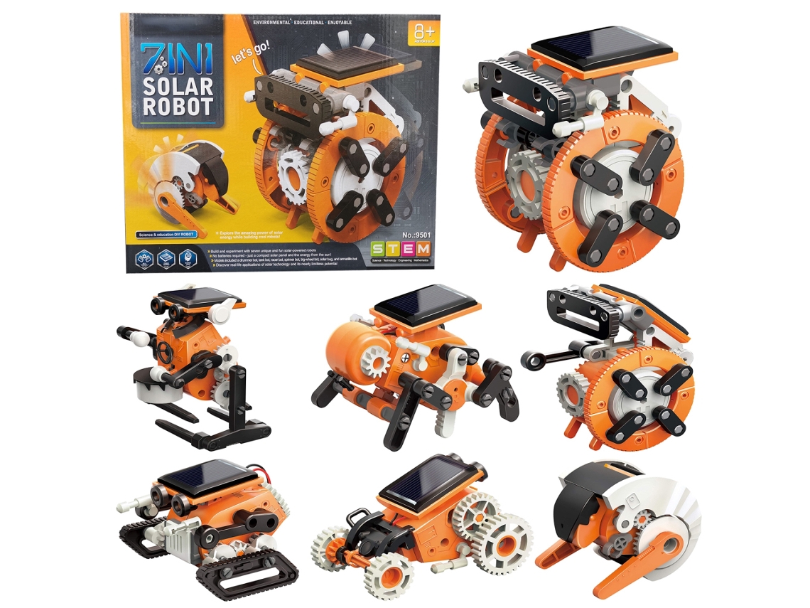 Primerox kit de Robô Solar 7 em 1 para Crianças Conjunto de Montagem Diy Experimento Científico