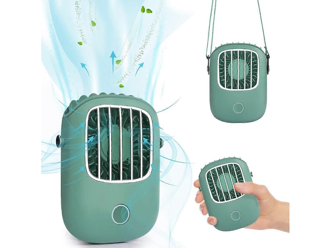 Mini Ventilador Usb, De Colar Portátil Com Mãos Livres, Mão Recarregável 3 Velocidades Ajustáveis.