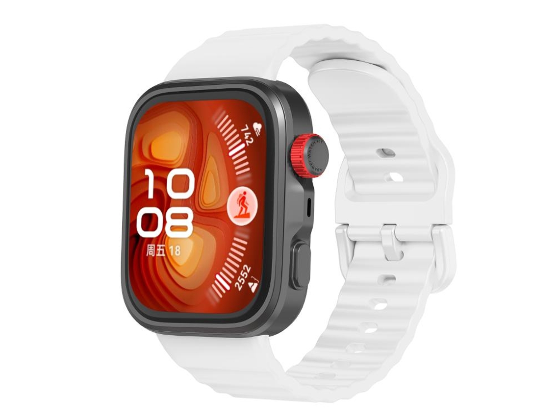 Bracelete para Huawei Watch Fit 4 Pro / Fit 4 / Fit 3 XIAOMOYU silicone textura ondulada branca