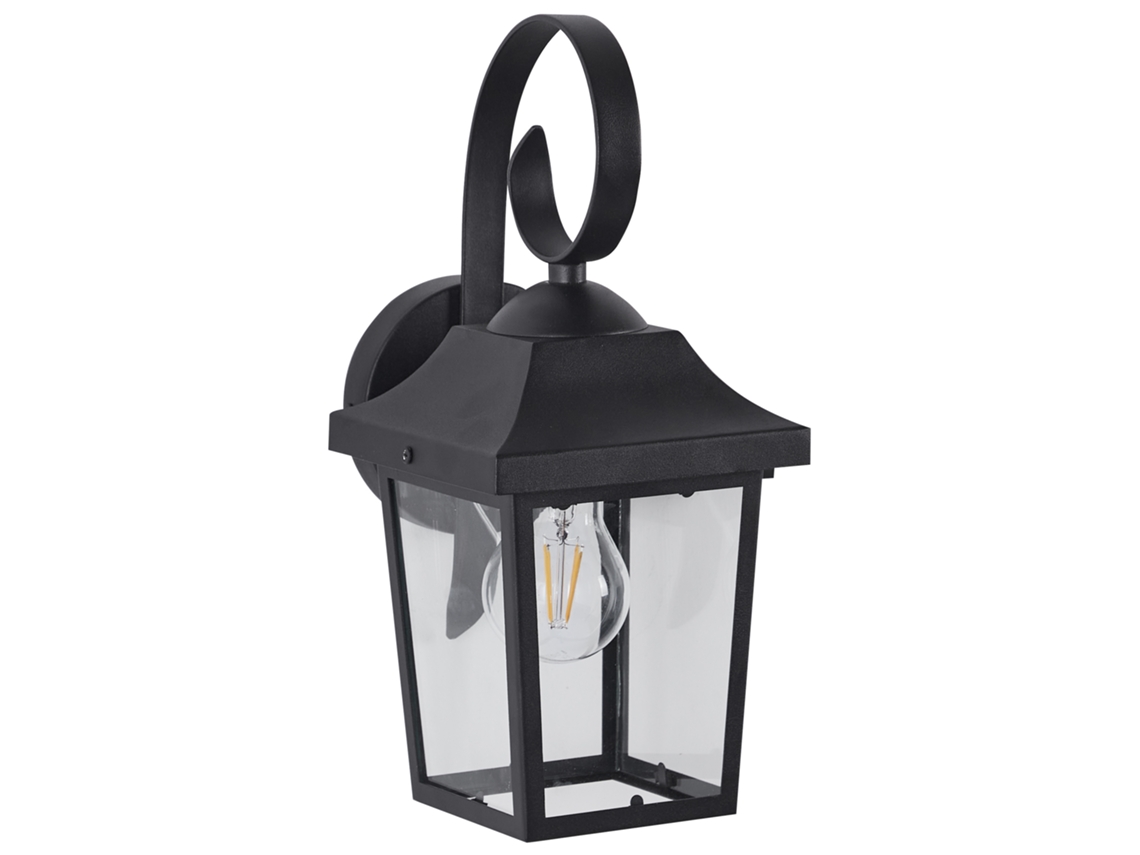 Iluminação De Parede Para Exterior Beliani Tangon De Ferro Preto 15x18x33