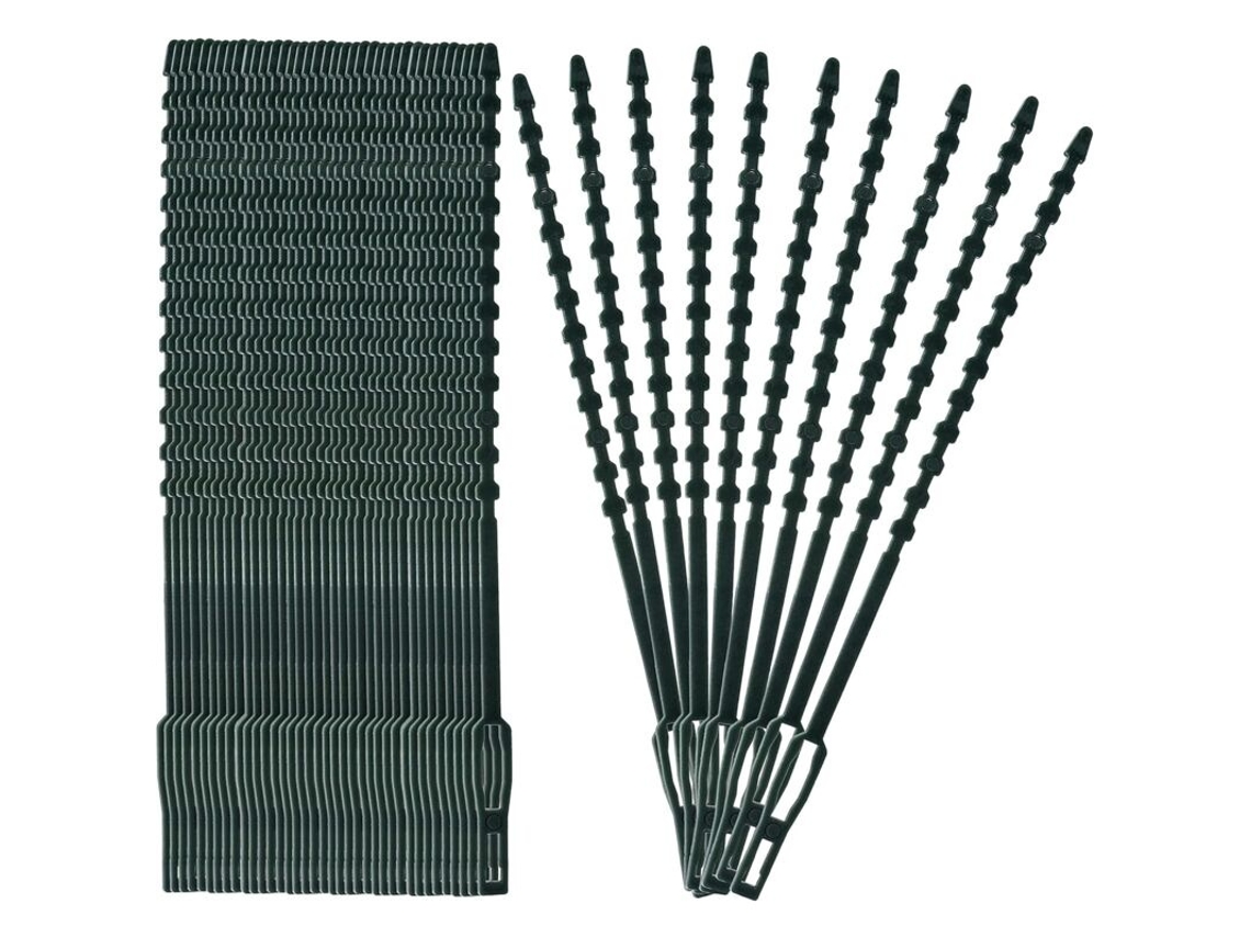 Lurelia Abraçadeiras Ajustáveis Para Plantas 100 Peças 17 Cm 0,7 Cm 0,27 Polegadas Ajustável Reutilizável Flexível Verde