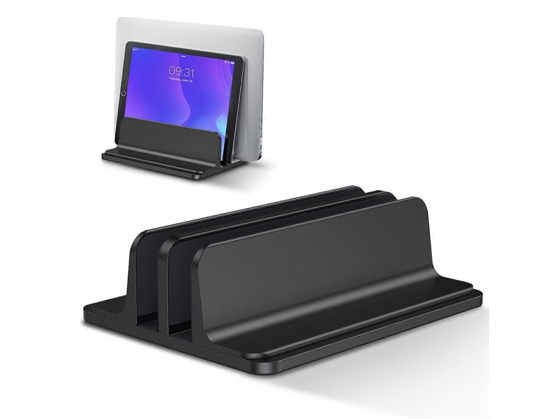Lurelia Suporte Vertical Para Portátil Ajustável, Antiderrapante, Em Liga De Alumínio, Compatível Com Macbook, Tablet, Portátil, Em Preto