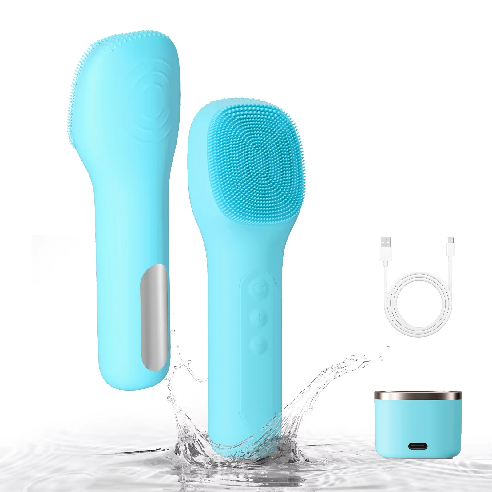 (azul) Escova De Limpeza Facial Elétrica Ipx7 À Prova D'água Para Limpeza Profunda E Esfoliação