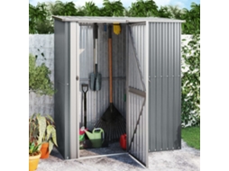 Abrigo De Jardim 180,5x97x209,5 Cm Aço Galvanizado Cinzento LOVELY HOME