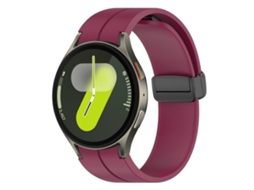Pulseira De Silicone Dobrável Com Fivela Magnética Preta Xdfind, Compatível Samsung Galaxy Watch 7/ Fe/ 6/ 5/ 4, Ajuste Prático
