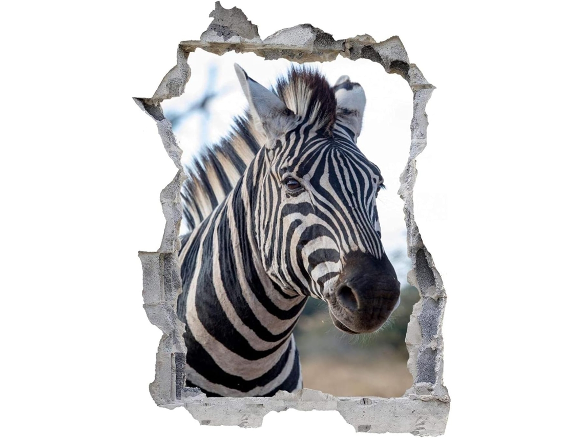 Adesivos Muraux Zebra Adesivo Mural Para Salão De Beleza Quarto Cozinha Escritório Adulto Criança 80x120cm