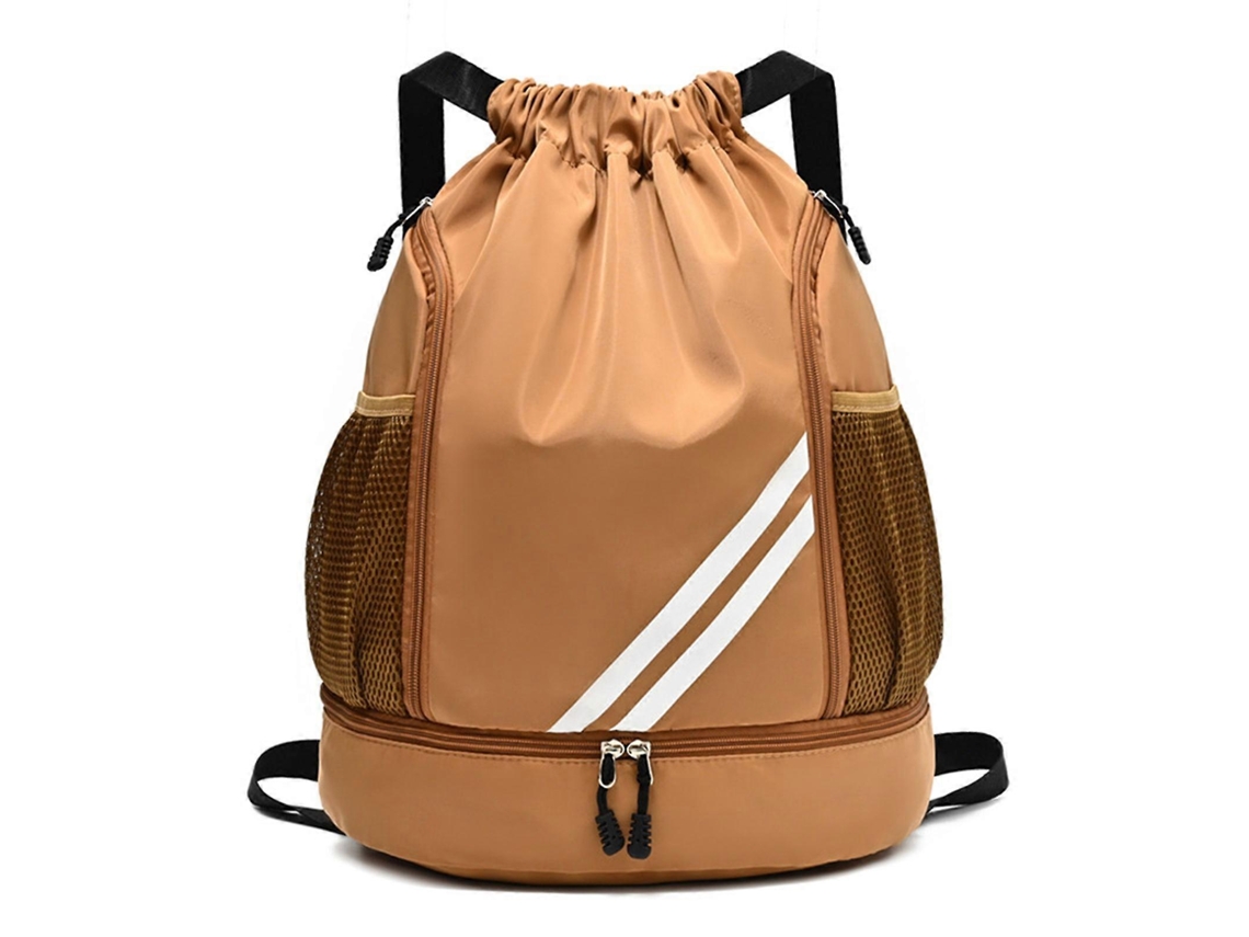 Mochila De Treino Verde Militar, Grande Capacidade, Com Cordão, Para Basquetebol, Ideal Para Atletas E Treinadores. Cor: Cáqui Escuro.