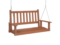 Garden Swing Bench, Garden Swing Benches Vidaxl Marrom Madeira (115 X 65 X 63 Cm)