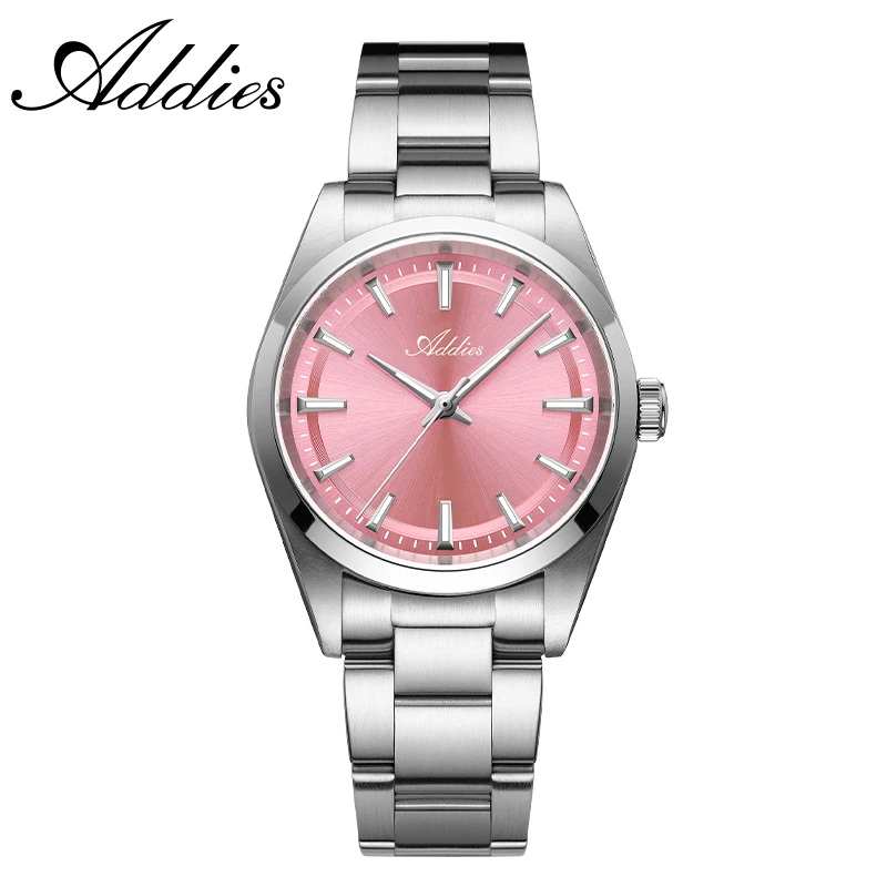 Relógio Feminino Business Com Cristal De Safira E Movimento De Quartzo Luminoso (rosa).