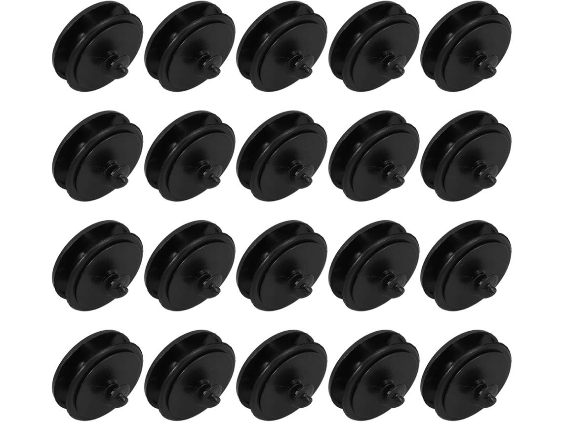 Lote Com 20 Presilhas Pretas Para Fixar Tapetes De Carro Em Abs.