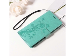 Capa De Couro Para Celular Com Flores De Borboleta Em Relevo