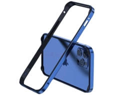 Capa Bumper Dual para iPhone 12 pro max VEANXIN Alumínio Azul