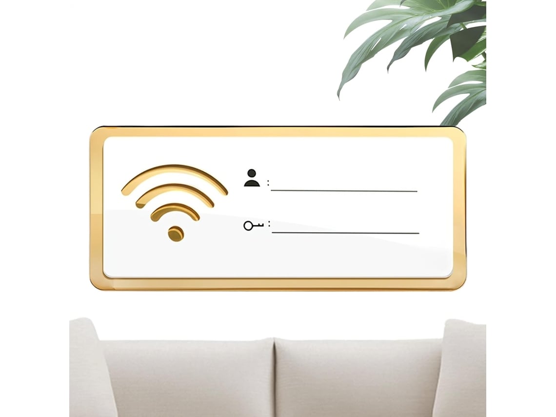 Placa De Wi-fi, Exibição De Senha Em Acrílico, Polegadas, Resistente, Alta