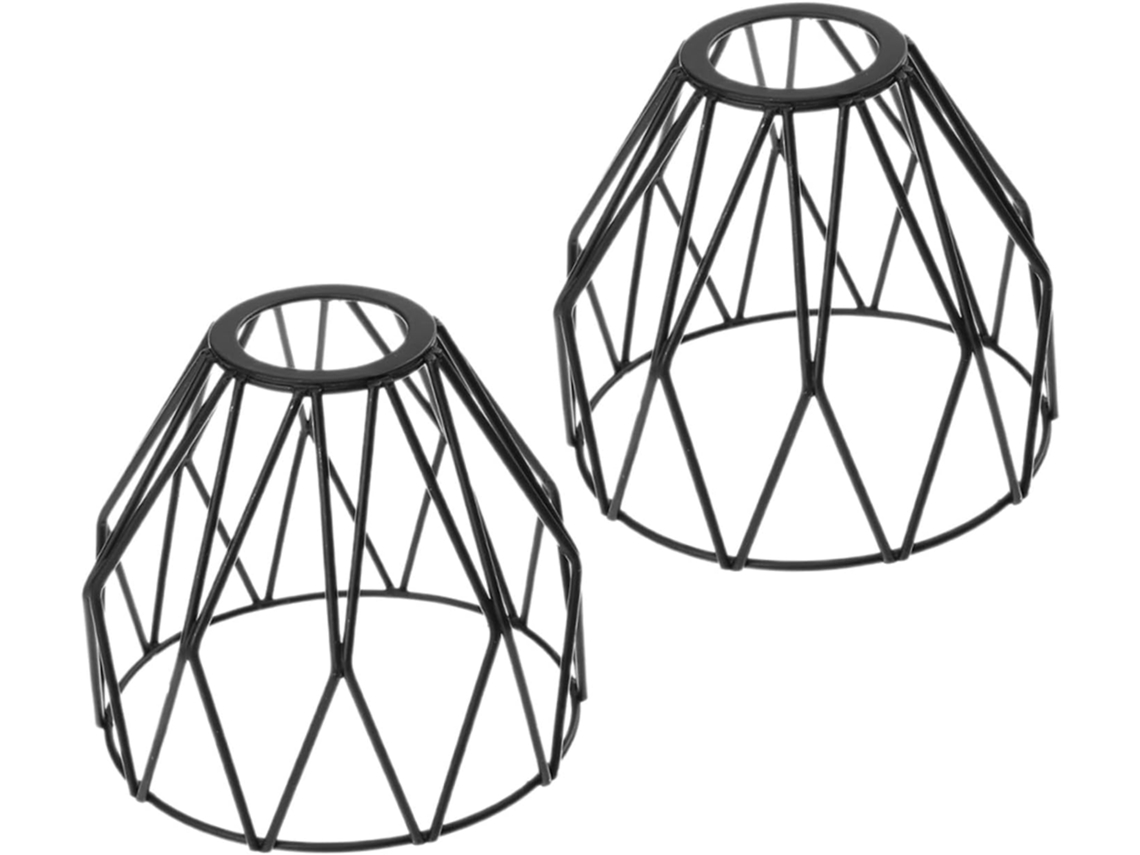 Conjunto de 2 Elegantes Abajures de Ferro Preto para Sala de Estar. SFUSHOS
