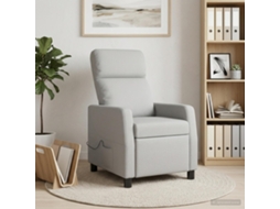 Vidaxl Recliner De Massagem Cinza Nuvem Tecido