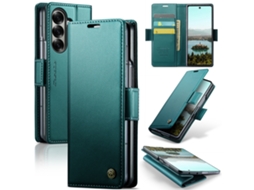 Capa Para Samsung Galaxy Z Fold8 Ultra Em Couro Pu Com Compartimento Para Cartão Gertiz (verde Escuro)