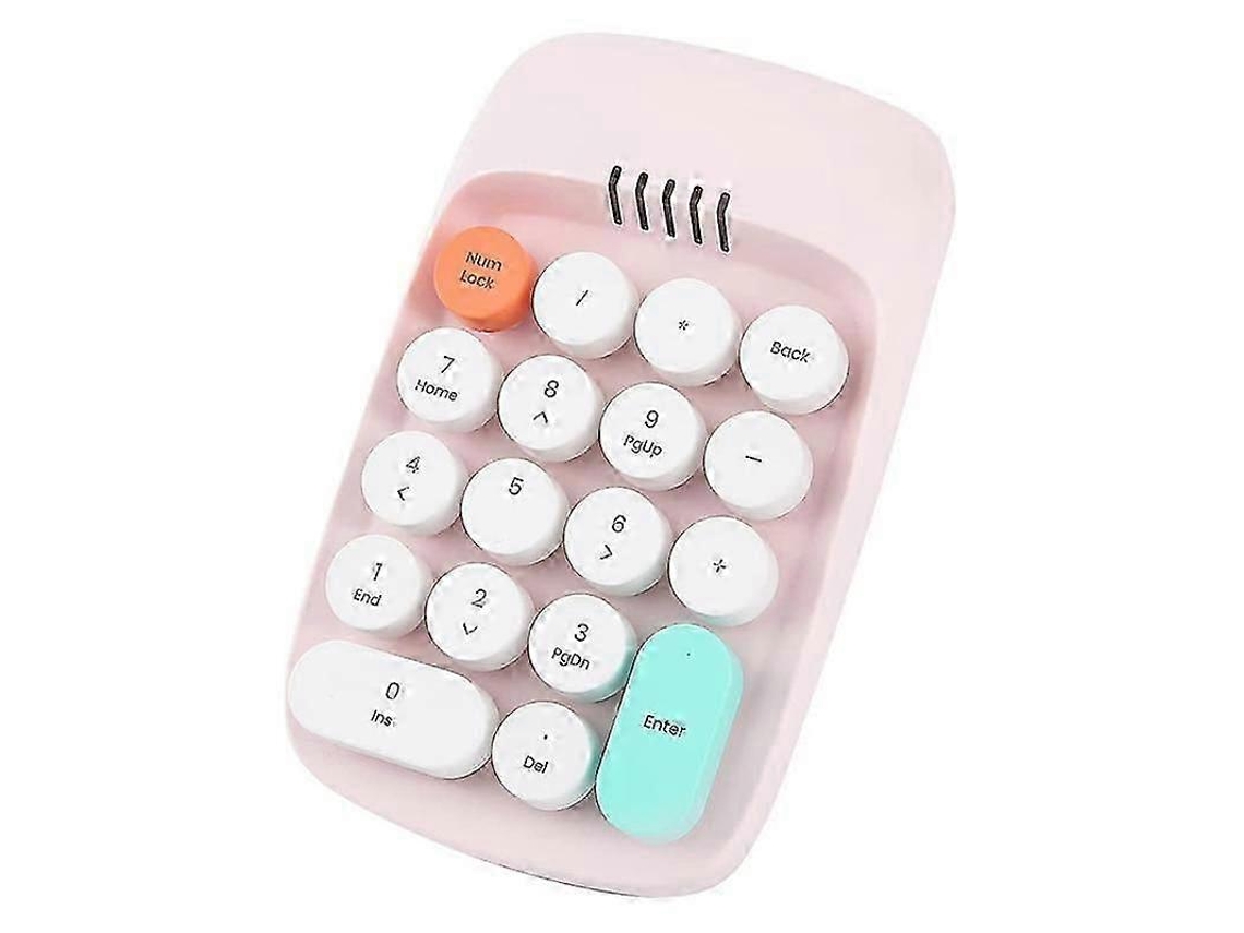 Teclado Numérico Sem Fio, Teclado De Máquina De Escrever Retrô, Teclados Numéricos, Teclado Numérico De 18 Teclas, 2,4 Ghz, Bluetooth Mini Everley891