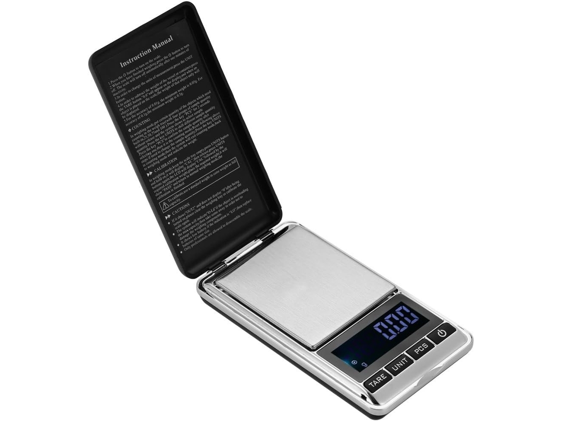 Balança De Bolso Alta Precisão Para Cozinha, Acessórios Churrasco, Pesagem Joias - Aço Inoxidável, Display Lcd, Função Contagem, Unidades G/ct/oz/tl
