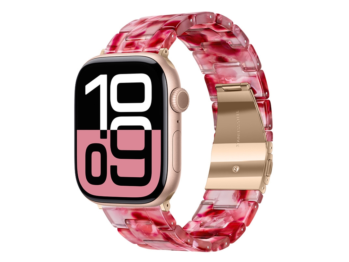 Bracelete Para Apple Watch 42/44/45/46/49mm Vermelho Rubi Cuich