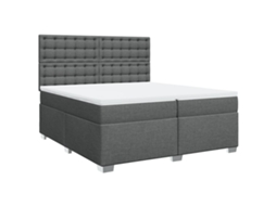 Box Spring Bed, Box Spring Beds Vidaxl Cinzeto Tecido (200 X 200 Cm)