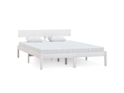 Bed Frame, Bed Frames Vidaxl Branco Madeira De Pinho (140 X 200 Cm)